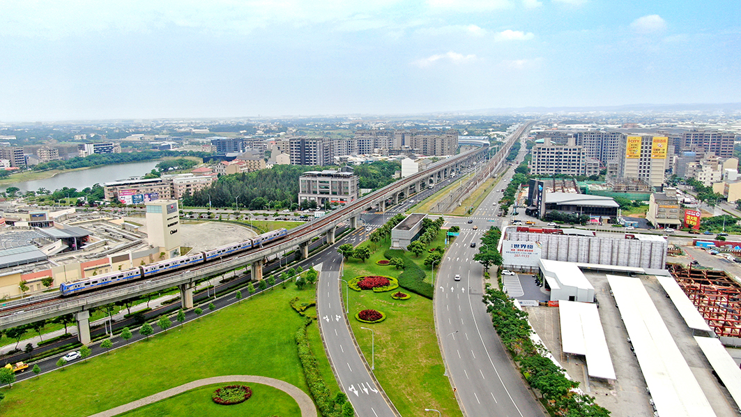 Taoyuan Airport MRT Daylighting Section at A15 Dayuan Station in Taoyuan, Taiwan